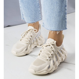 Beige sneakers on a fashionable Beth sole 1