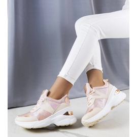 Pink sneakers with metallic inserts from Ruais 1