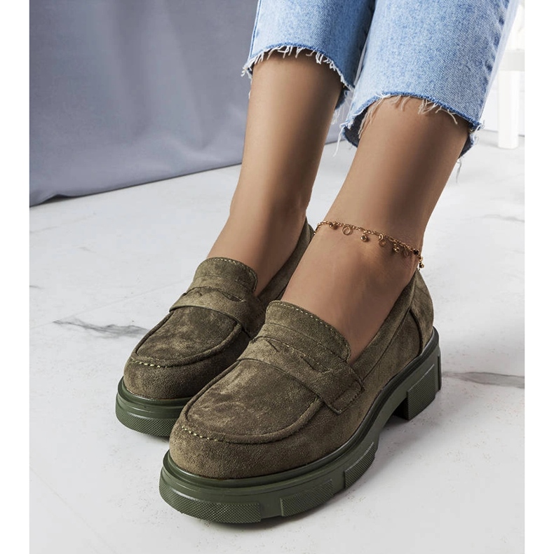 Green loafers 1