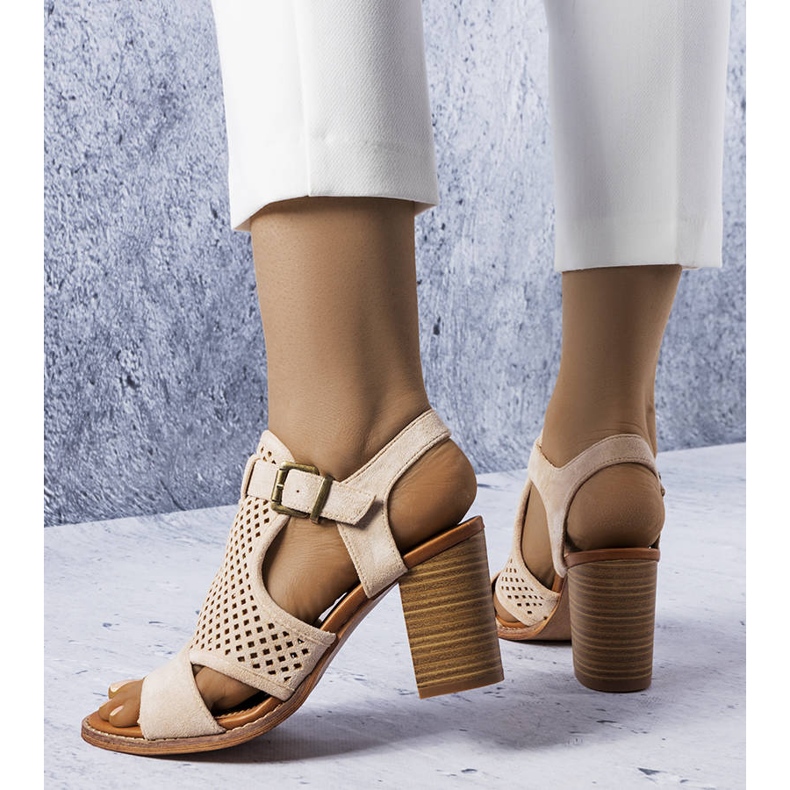 Beige openwork sandals from Courtois 1