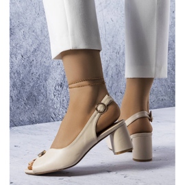Beige elegant sandals from Grimard 1