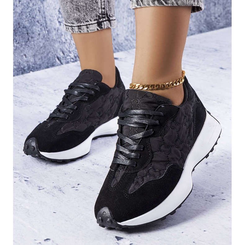 Black sneakers with the Lanctot monogram 1