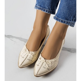 BM Beige openwork ballerinas from Glazko 1