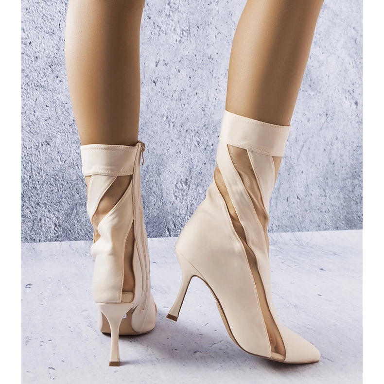 Beige boots with transparent inserts from Jay 1