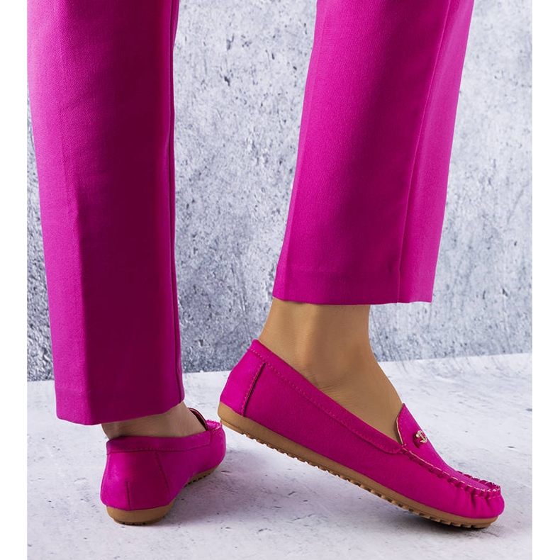 Pink loafers with a leather sole from Verrill 1