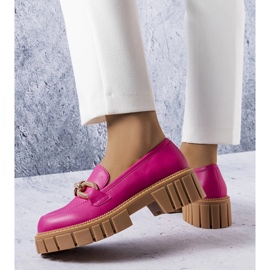 Pink brogues with a gold embellishment from Adriney 1