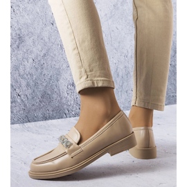 Beige loafers with rhinestones from Colette 1