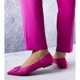 Pink ballerinas from Grignon eco suede 1