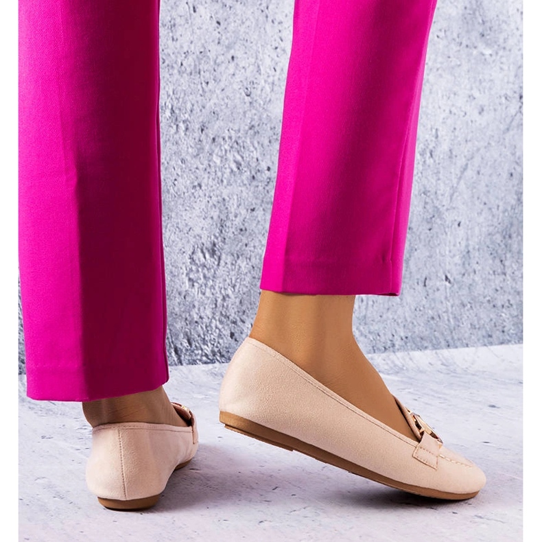 Beige classic moccasins from Pitre 1 Beige classic moccasins from Pitre 1