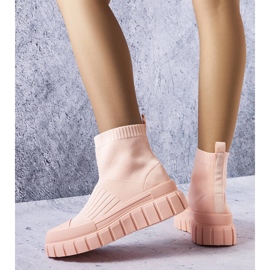 Pink sock sneakers from Searlait 1
