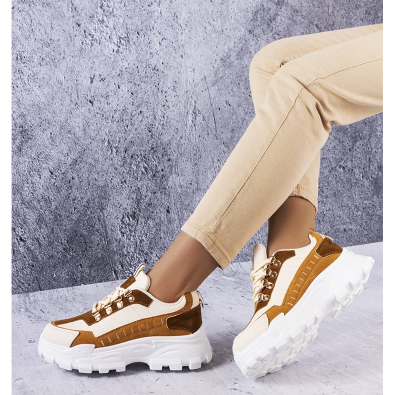 Brown chunky sneakers from Éléonore 1