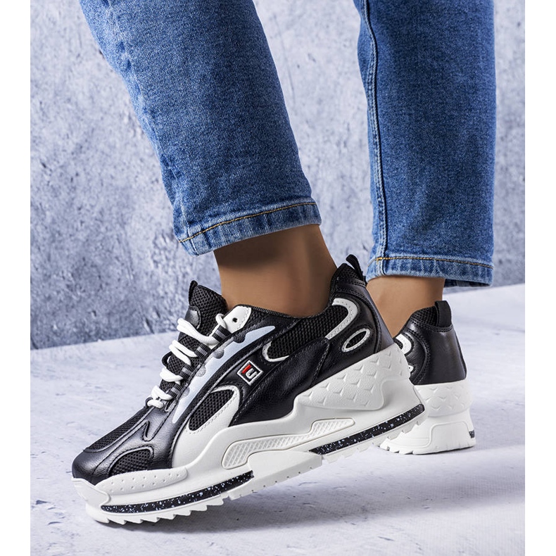 Black wedge sneakers from Germain 1