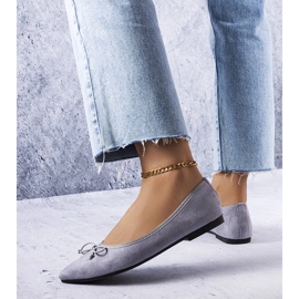 Gray pointed-toe ballerinas from Latour grey 1