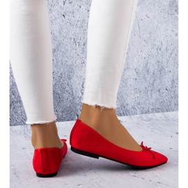 Red pointed toe ballerinas from Latour 1