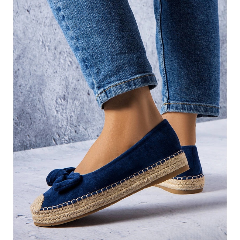 Navy espadrilles with a bow from Dorothée blue 1