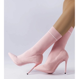 Pink sock boots from Pelletier 1
