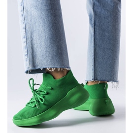 Green textile trainers from Lavallée 2