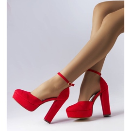 Sacré red high heel pumps 1