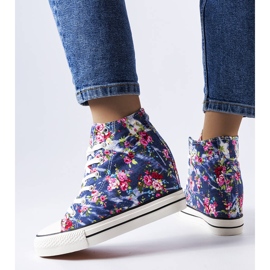 BM Navy blue wedge sneakers from Fouquet 2