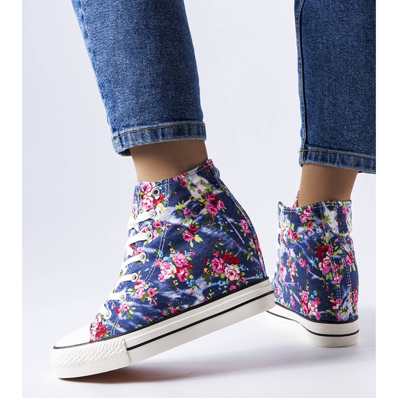 BM Navy blue wedge sneakers from Fouquet 2