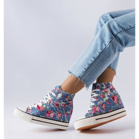 BM Blue floral wedge sneakers from Fouquet 2 BM Blue floral wedge sneakers from Fouquet 2