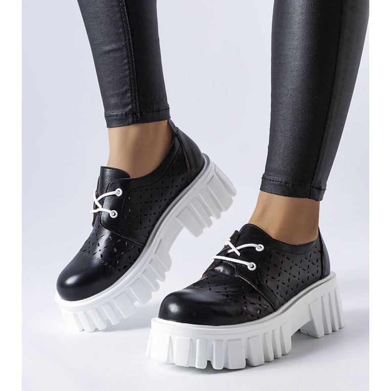 Black openwork massive shoes from Camus 1