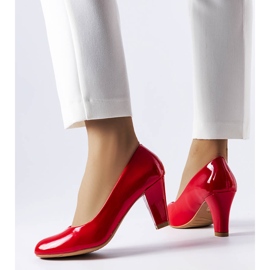 Red patent pumps from Burkett 1