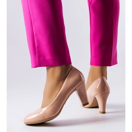 Pink patent leather pumps from Burkett 1