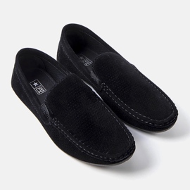 News Black men's loafers with perforation Laberge 1