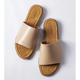 Beige elegant slippers from Mainville 1