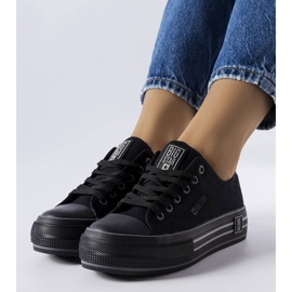 Black platform sneakers from Big Star LL274184 1