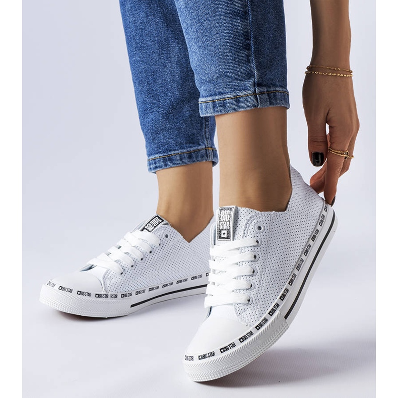 White openwork sneakers Big Star FF274024 1