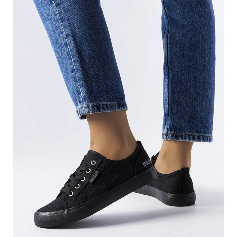 Big Star black lace sneakers JJ247064 1