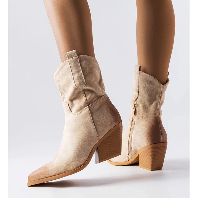 Classic beige Marcheterre cowboy boots 1