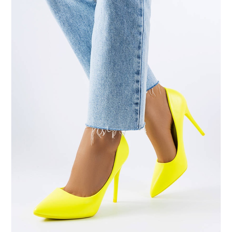 BM Neon yellow high heels from Lamothe 1