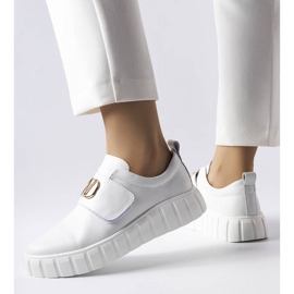 Vinceza white velcro sneakers 1