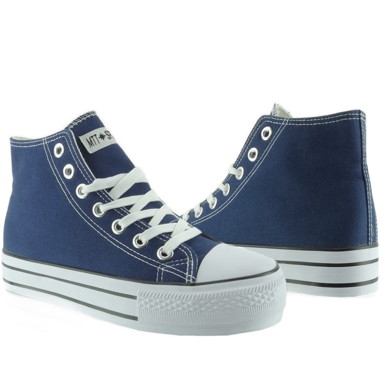 Navy sneakers with double soles navy blue 1