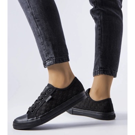 Big Star LL274072 black mesh sneakers 1