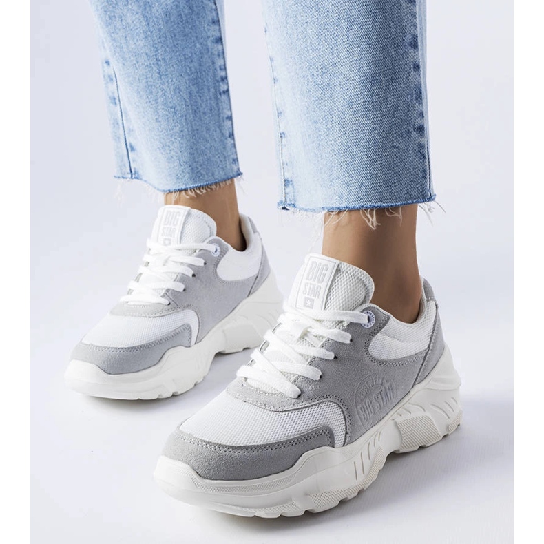 White and gray sneakers from Big Star JJ274A112 1