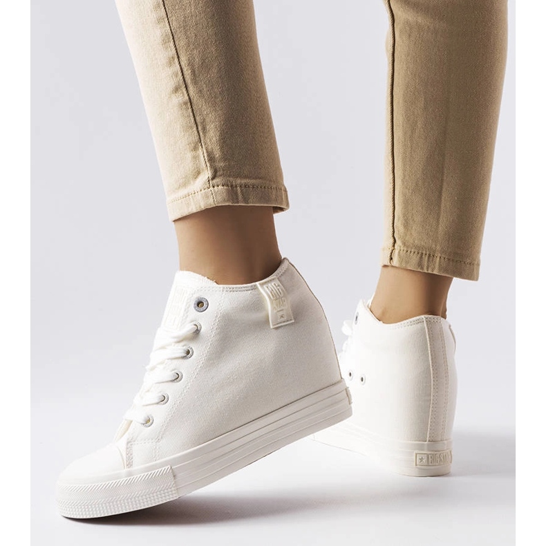 Big Star LL274035 white wedge sneakers 1 Big Star LL274035 white wedge sneakers 1