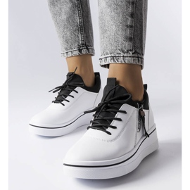 White low wedge sneakers from Mathieu 1