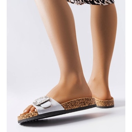 Silver slides decorated with Millicent zircons 1