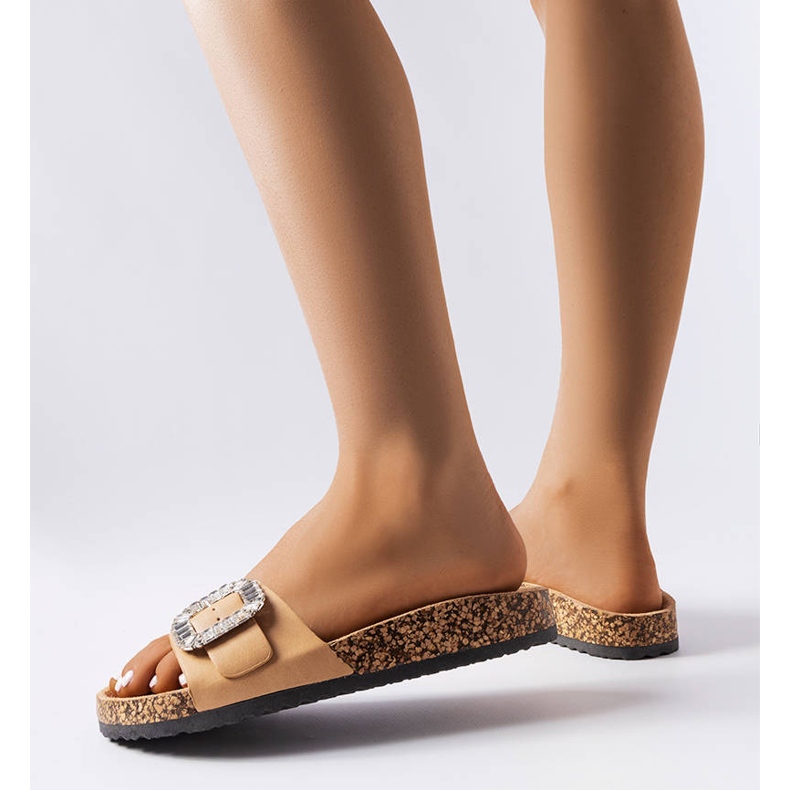 Brown slides decorated with Millicent zircons 1