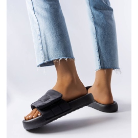 BM Black slippers with velcro from Aleron 1