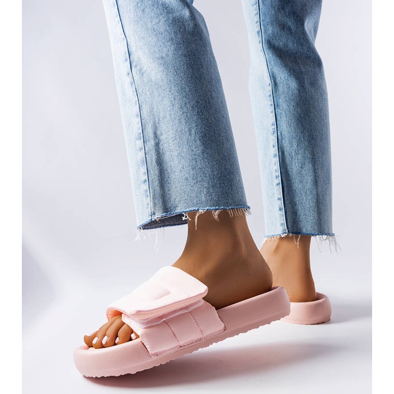 BM Pink Velcro slippers from Aleron 1