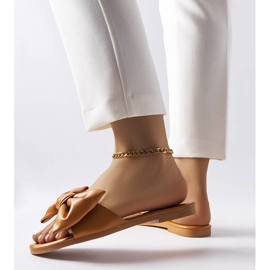 Brown elegant sandals with a bow from Garnier 1