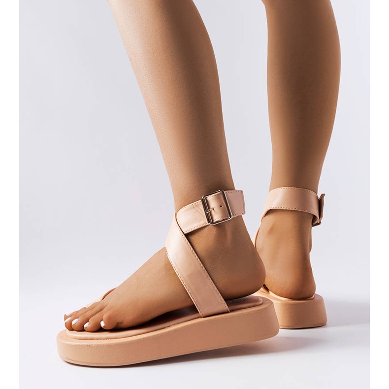 Beige platform sandals from Beauchamp 1
