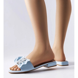 Blue elegant sandals with rhinestones from Fifi 1