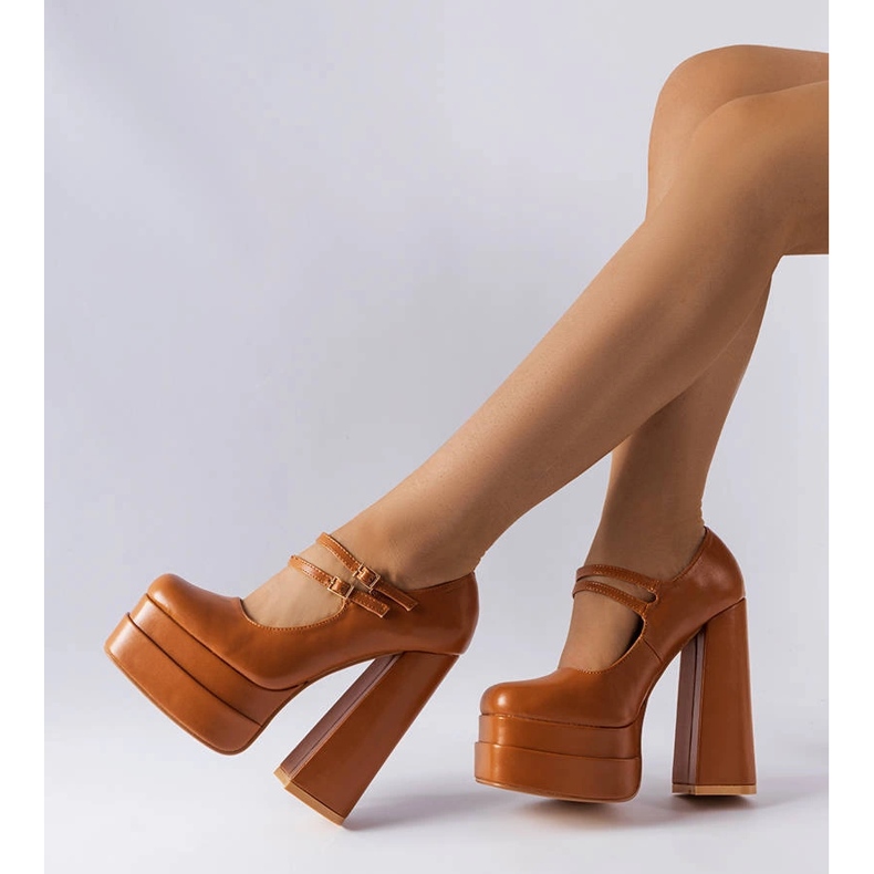 Brown high heel pumps from Chouinard 1 Brown high heel pumps from Chouinard 1