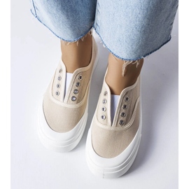 Beige slip-on sneakers from Rabican 1
